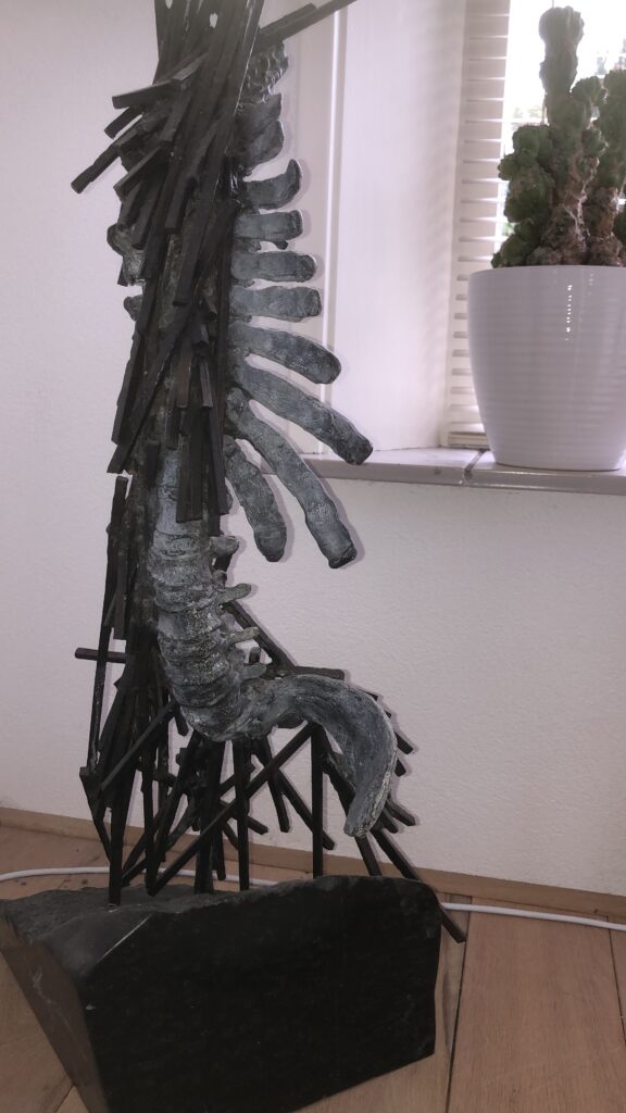 Bronze Spine, Spine, spine sculpture,